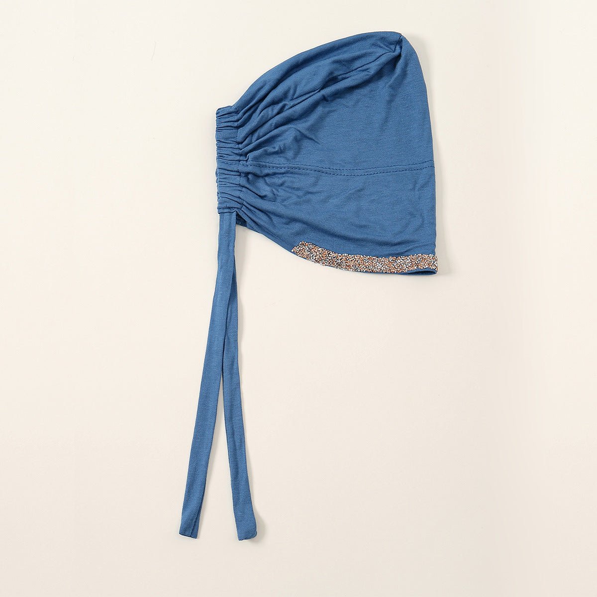 Luxury Modal Cotton Hijab Cap Crystal - Embellished Elastic Lace - Up Undercap with Breathable Design. (MH115) - Mariam's Collection