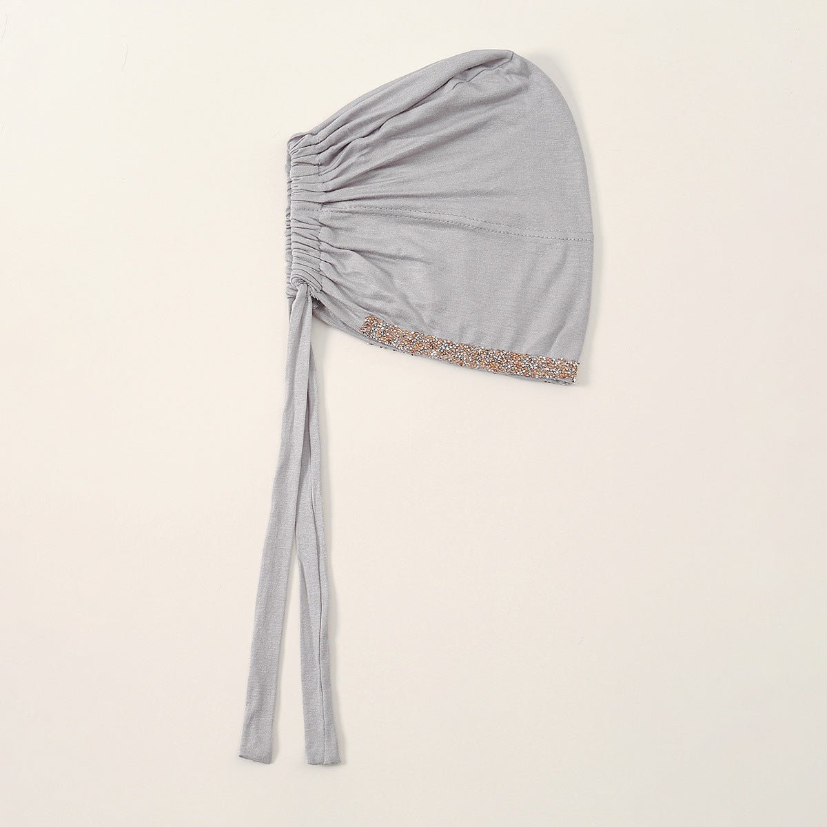 Luxury Modal Cotton Hijab Cap Crystal - Embellished Elastic Lace - Up Undercap with Breathable Design. (MH115) - Mariam's Collection