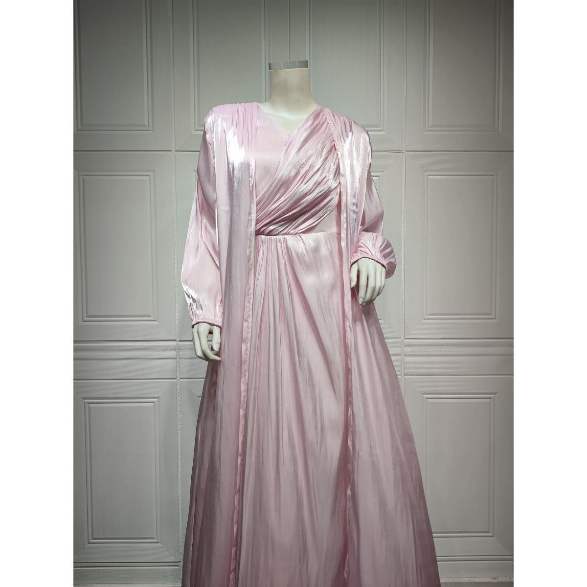 Luxury Modest Fashion Celestial Silk Abaya Set(MOA203) - Mariam's Collection