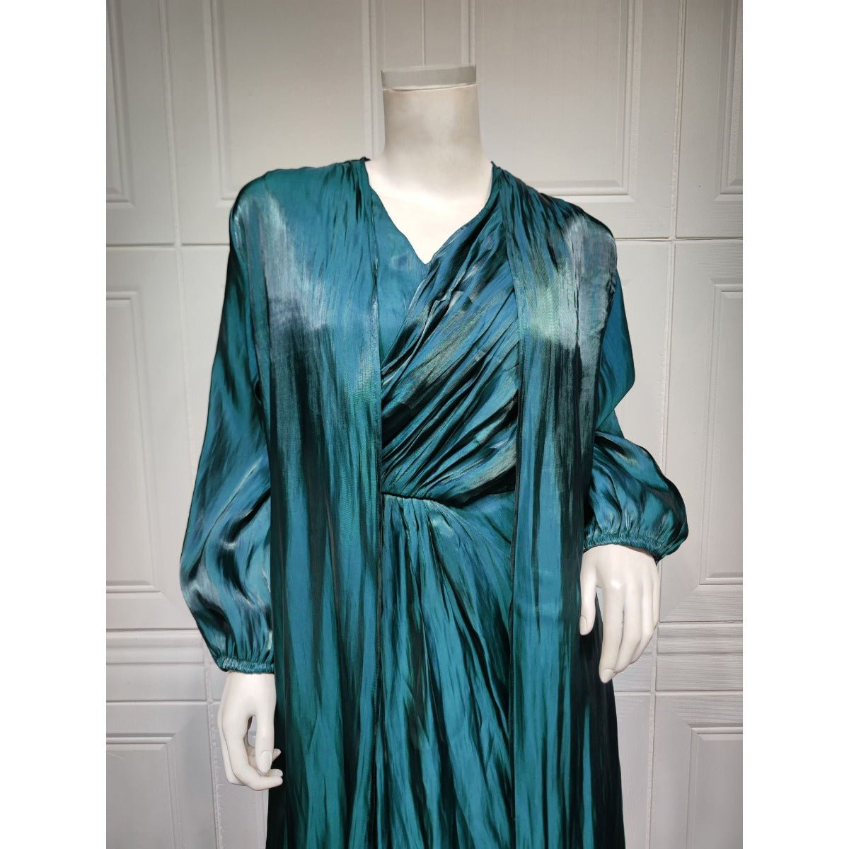 Luxury Modest Fashion Celestial Silk Abaya Set(MOA203) - Mariam's Collection