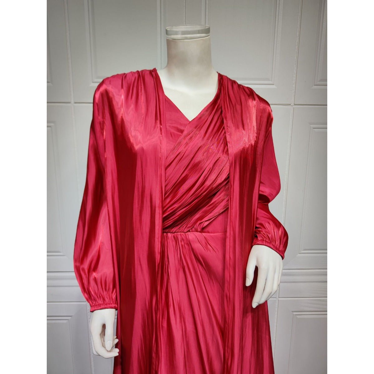 Luxury Modest Fashion Celestial Silk Abaya Set(MOA203) - Mariam's Collection