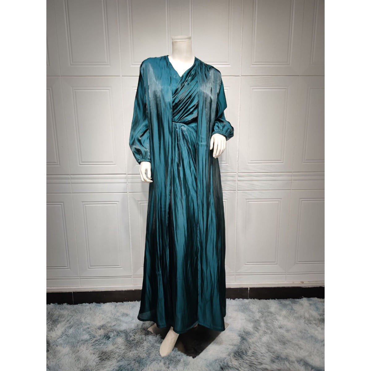 Luxury Modest Fashion Celestial Silk Abaya Set(MOA203) - Mariam's Collection