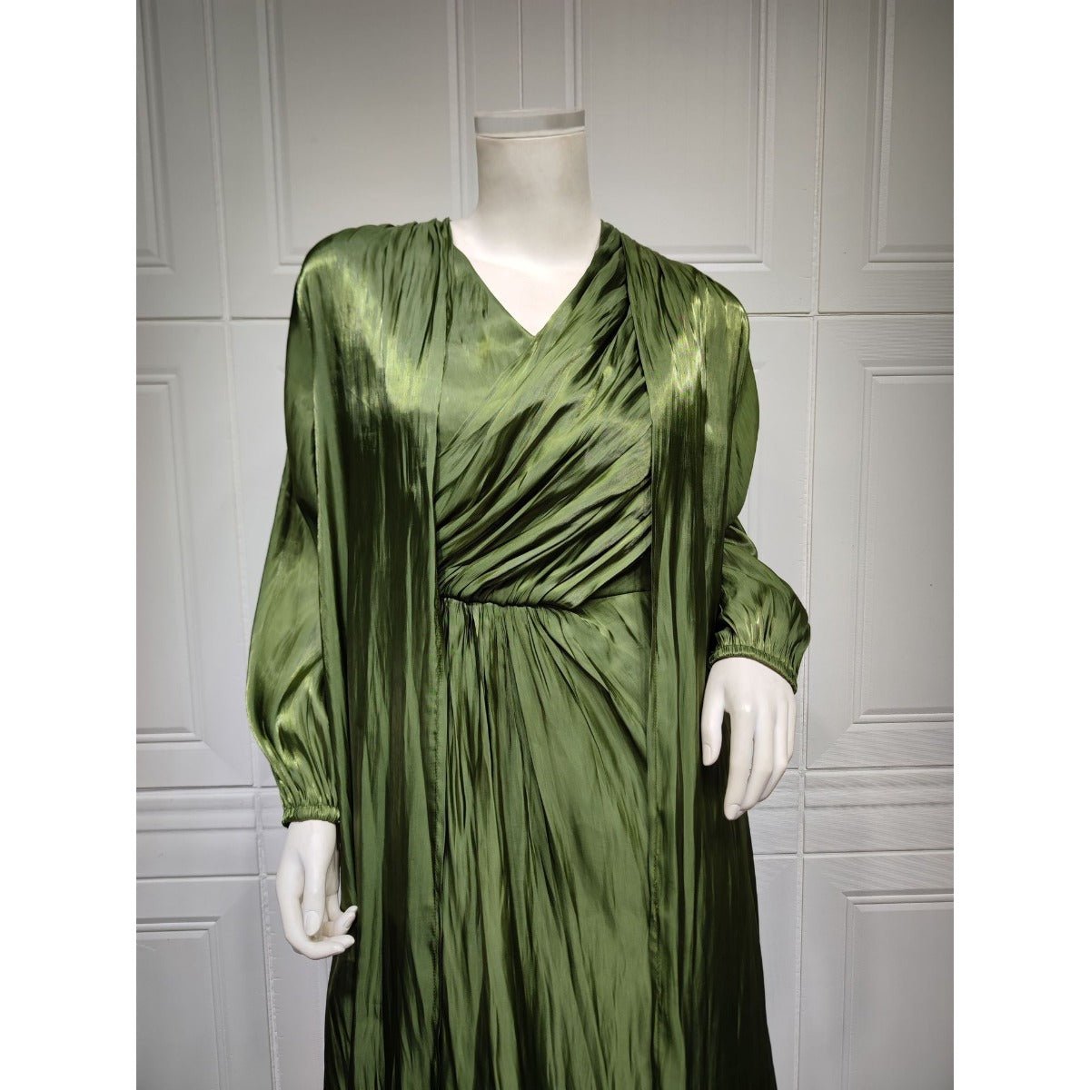 Luxury Modest Fashion Celestial Silk Abaya Set(MOA203) - Mariam's Collection