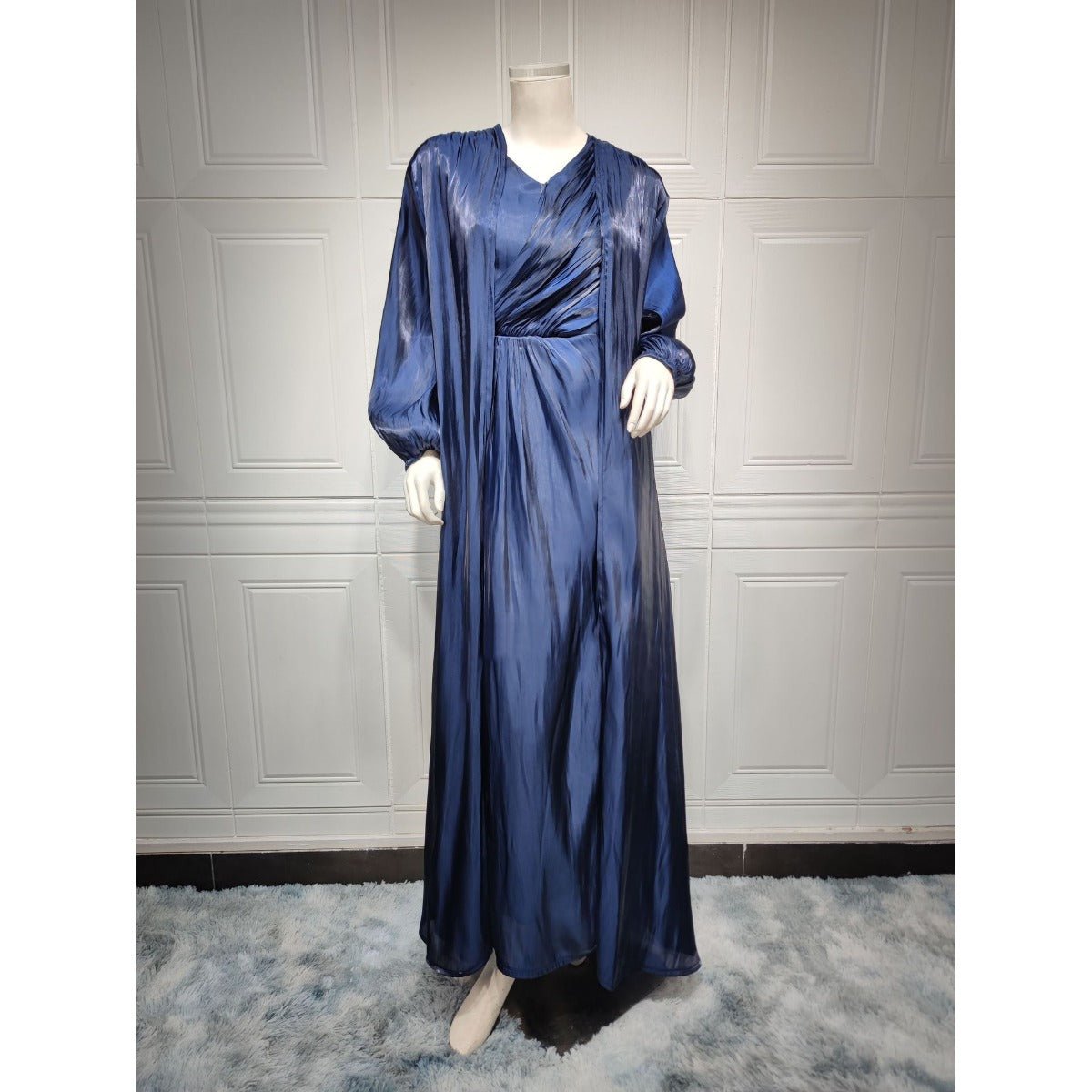 Luxury Modest Fashion Celestial Silk Abaya Set(MOA203) - Mariam's Collection