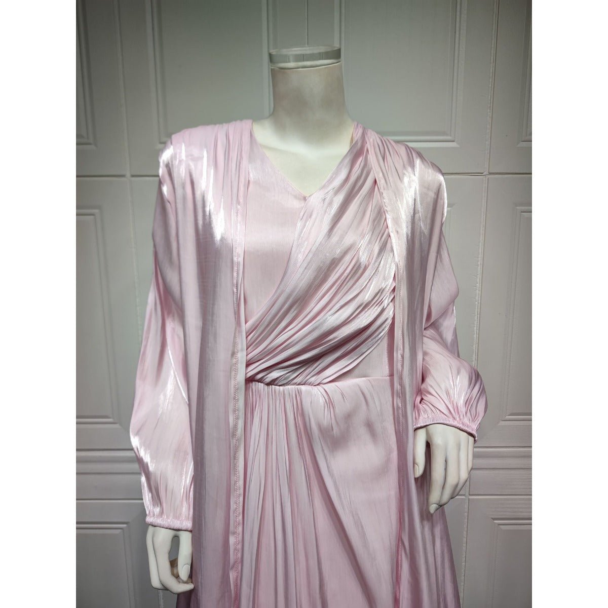 Luxury Modest Fashion Celestial Silk Abaya Set(MOA203) - Mariam's Collection