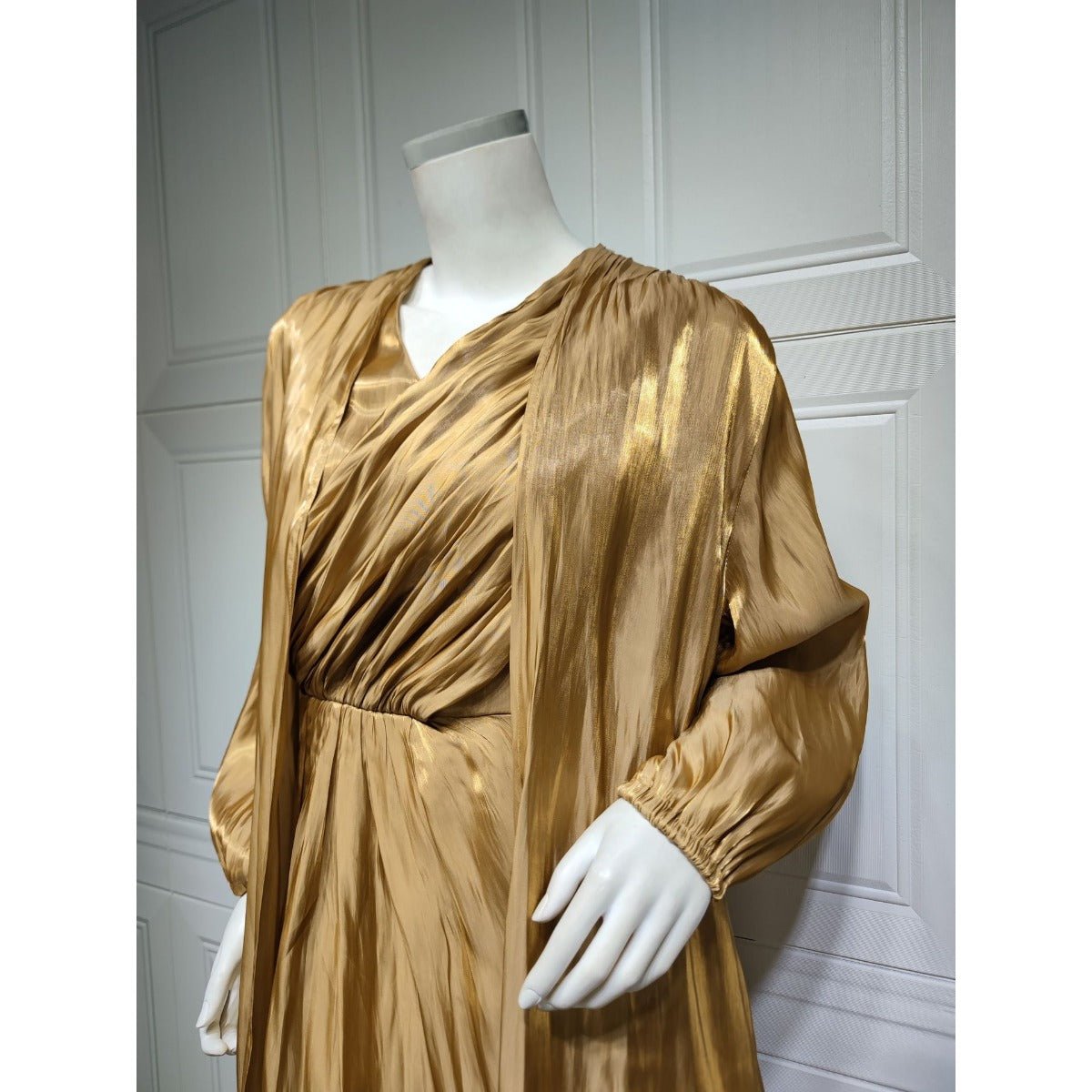 Luxury Modest Fashion Celestial Silk Abaya Set(MOA203) - Mariam's Collection