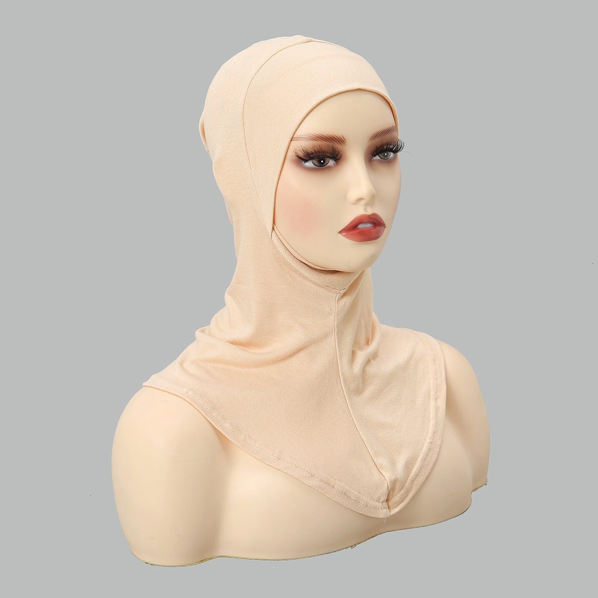 Luxury Single Layer Premium Mercerized Cotton Undercap Hijab Cap with Chin Coverage. (MH117) - Mariam's Collection