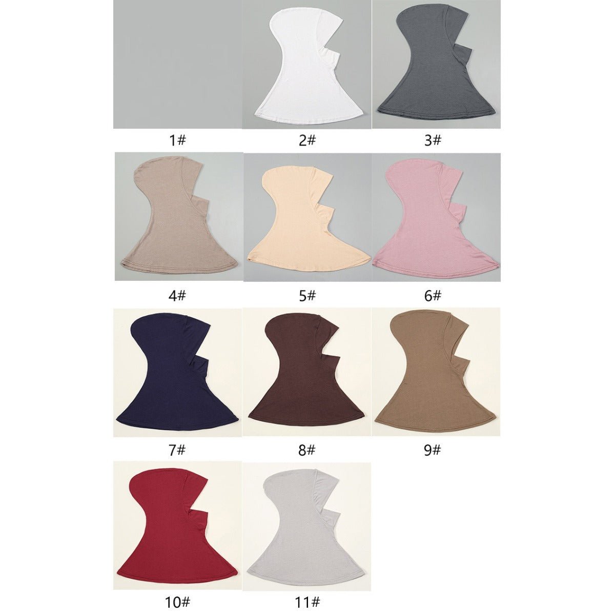 Luxury Single Layer Premium Mercerized Cotton Undercap Hijab Cap with Chin Coverage. (MH117) - Mariam's Collection