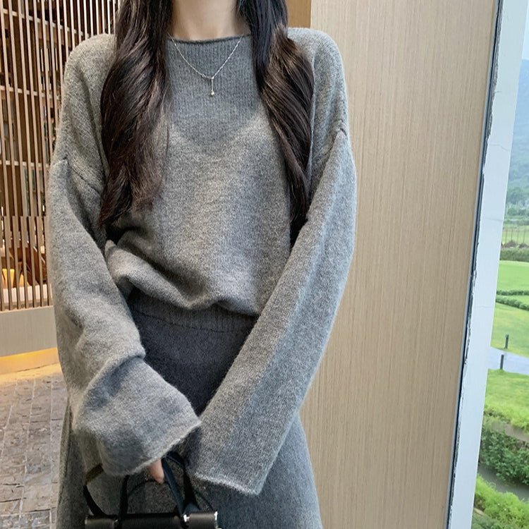 Luxury Soft Knit Sweater & Skirt Set | Autumn Winter Two - Piece Outfit(MS160) - Mariam's Collection