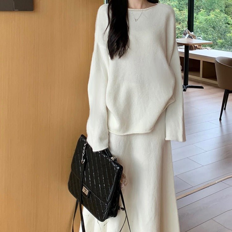 Luxury Soft Knit Sweater & Skirt Set | Autumn Winter Two - Piece Outfit(MS160) - Mariam's Collection