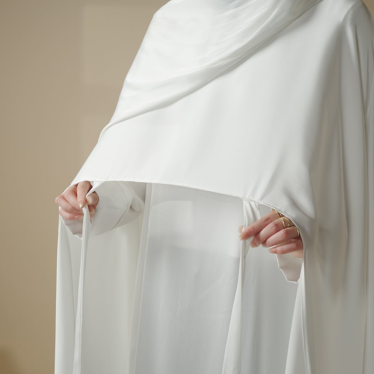 Luxury Wedding Abaya 3 - Piece Bridal Abaya Set (MOA044) - Mariam's Collection