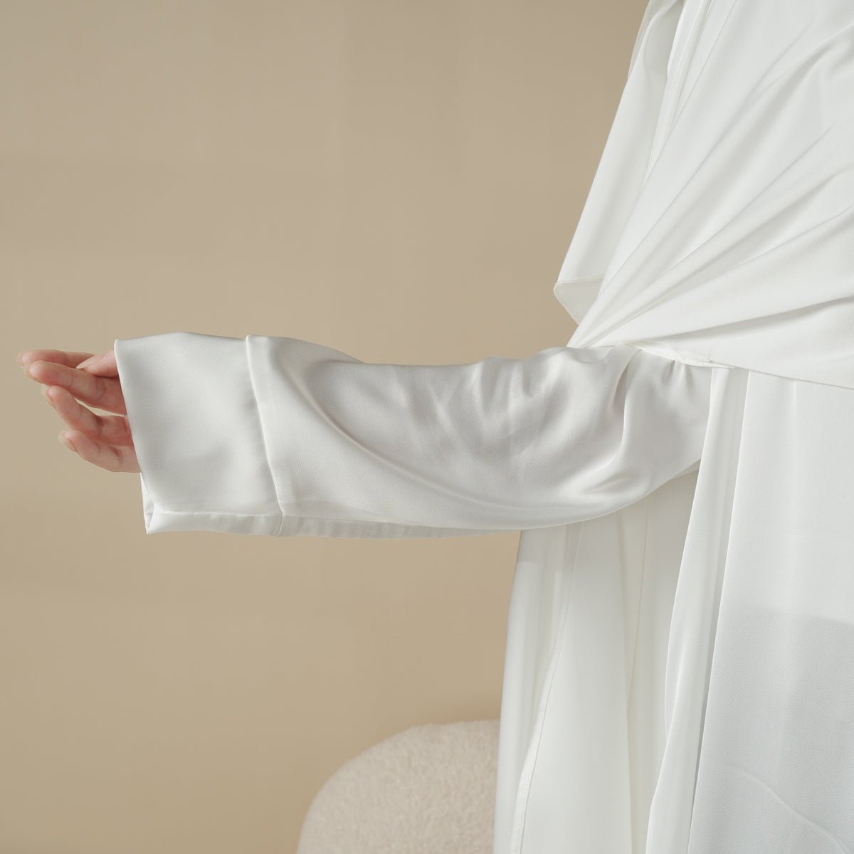 Luxury Wedding Abaya 3 - Piece Bridal Abaya Set (MOA044) - Mariam's Collection