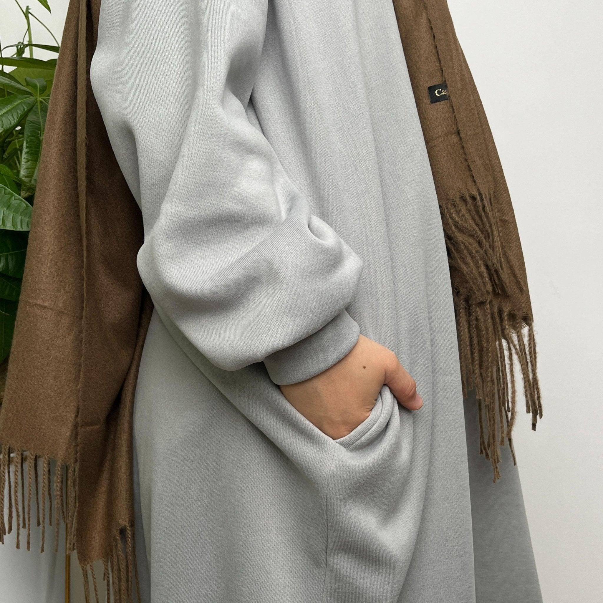 MA012 Thermal Oversize Sweatshirt With Pockets - Mariam's Collection