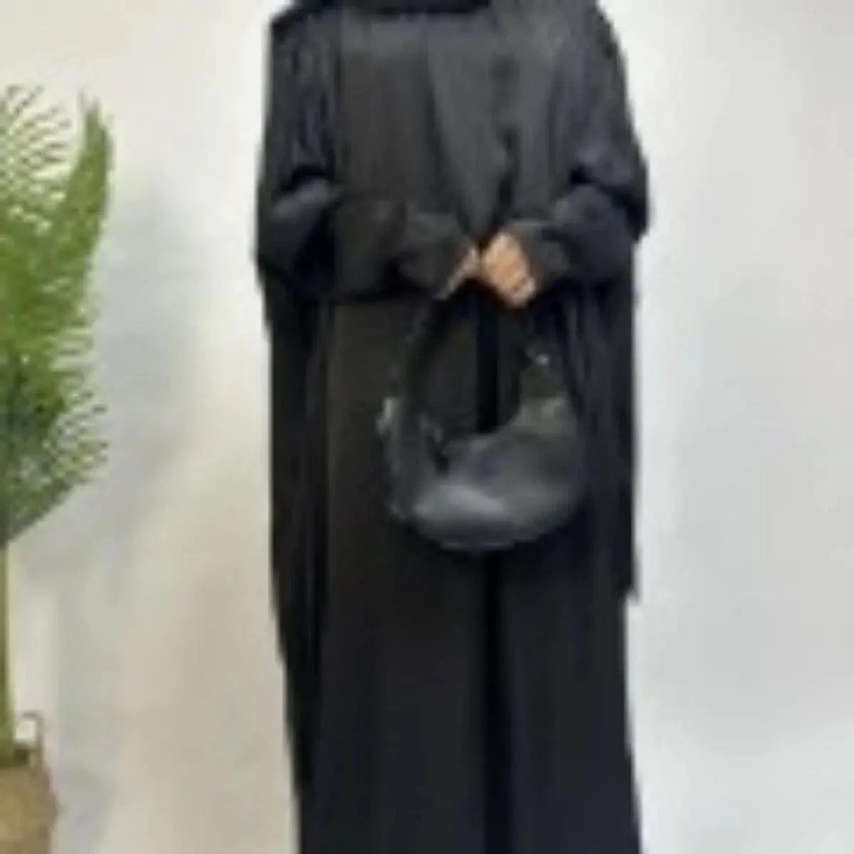 MA039 Armani Satin Drawstring Abaya Dress - Mariam's Collection