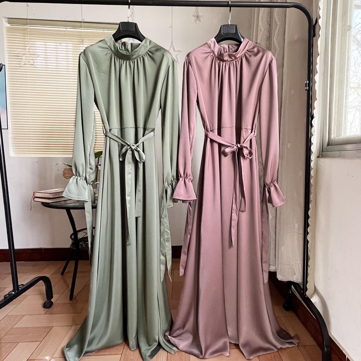 Butterfly Tie Abaya | Elastic Sleeve A-Cut Abaya