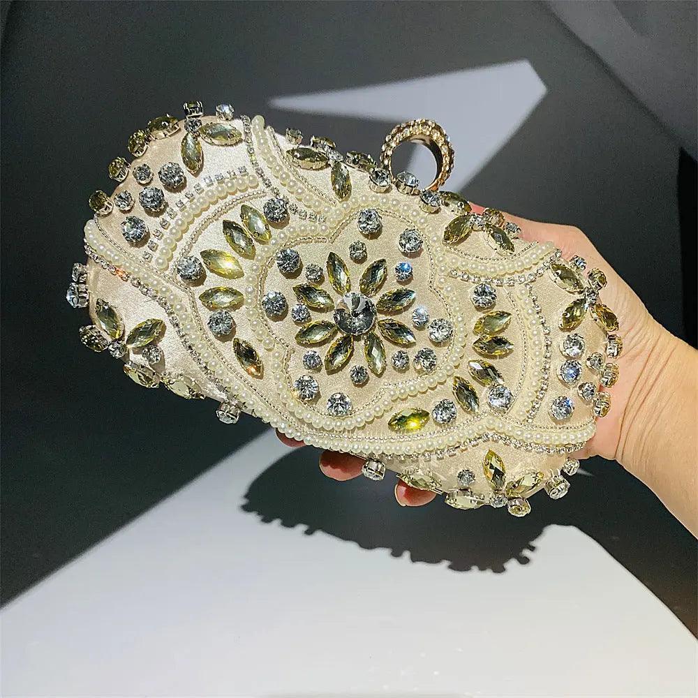 MAC013 Luxury Handbag,Diamond Cheongsam Bag - Mariam's Collection