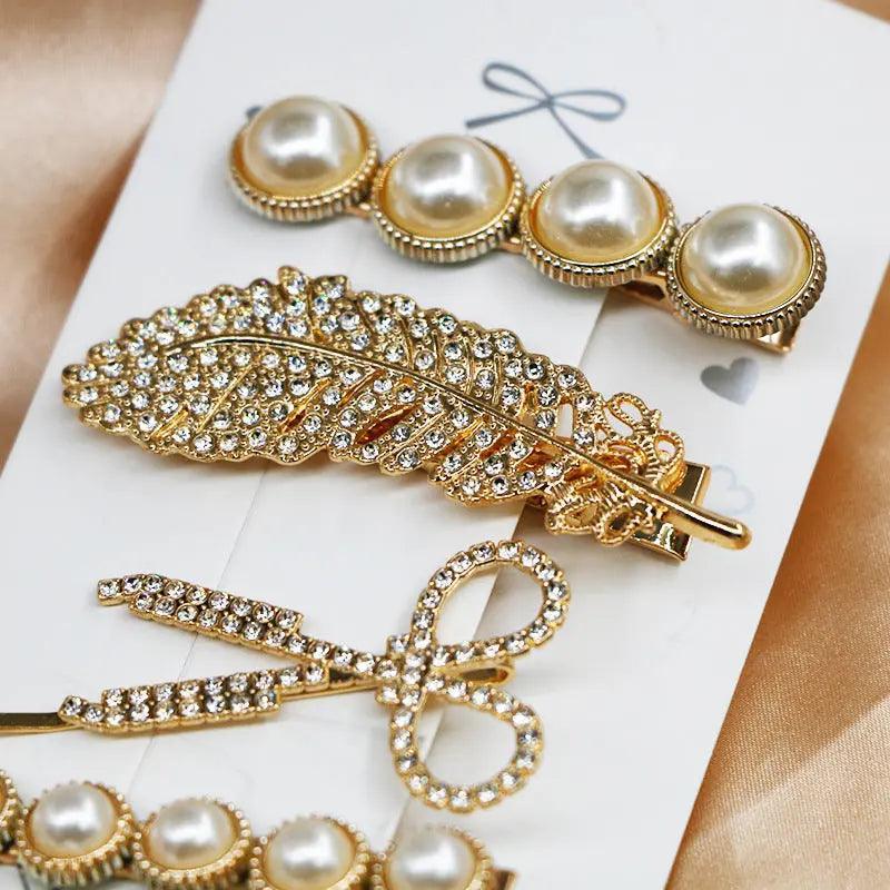 MAC015 Hijab Accessories, 6 Pcs Pearl Hairpin Set - Mariam's Collection