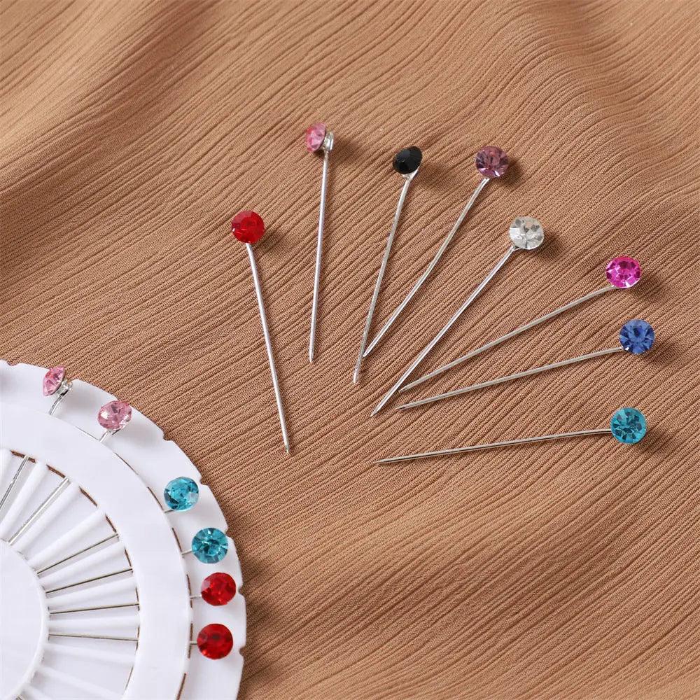 MAC020 Hijab Pin, 30pcs Colorful Crystal Hijab Pins - Mariam's Collection