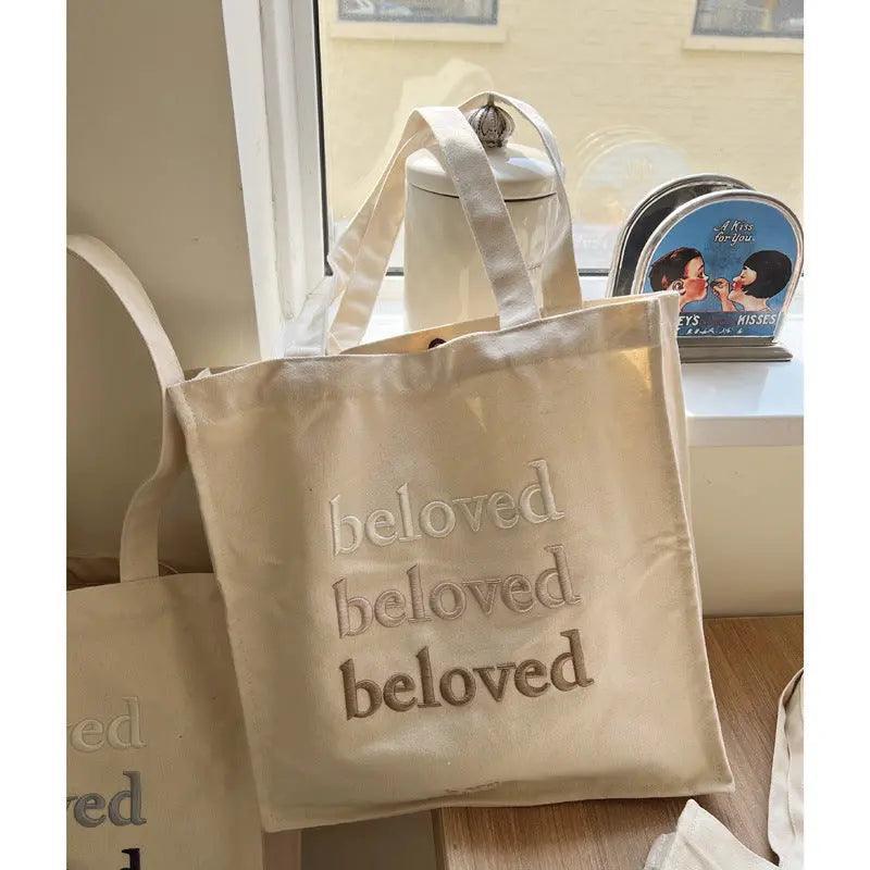 MAC024 Embroidered Tote Canva Bag - Mariam's Collection