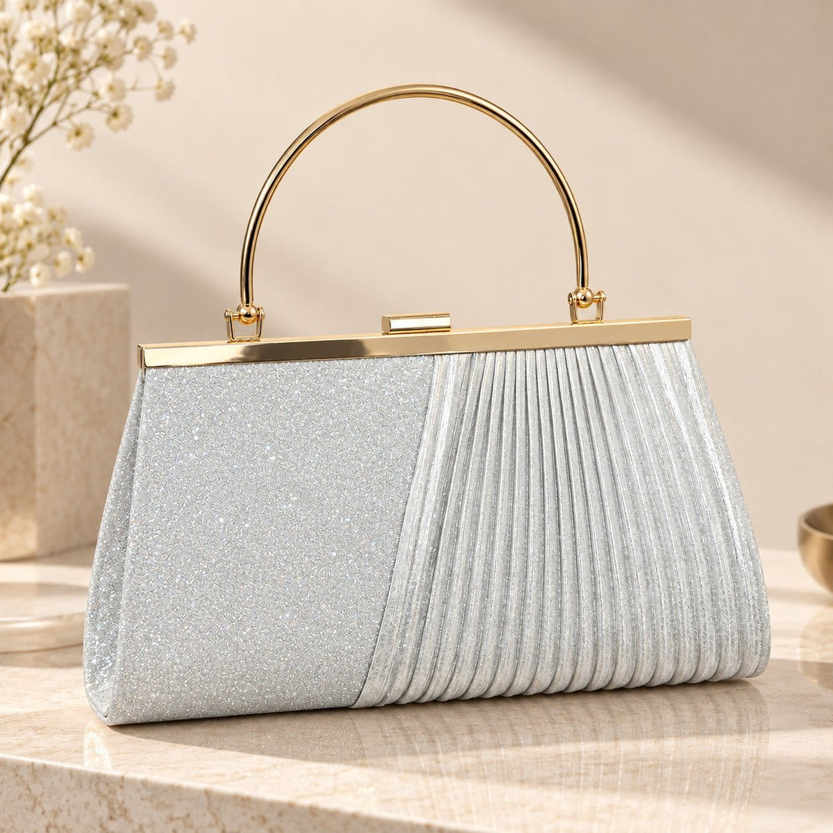 MAC040 Glitter Sequins Clutch Purses for Women - Mariam's Collection