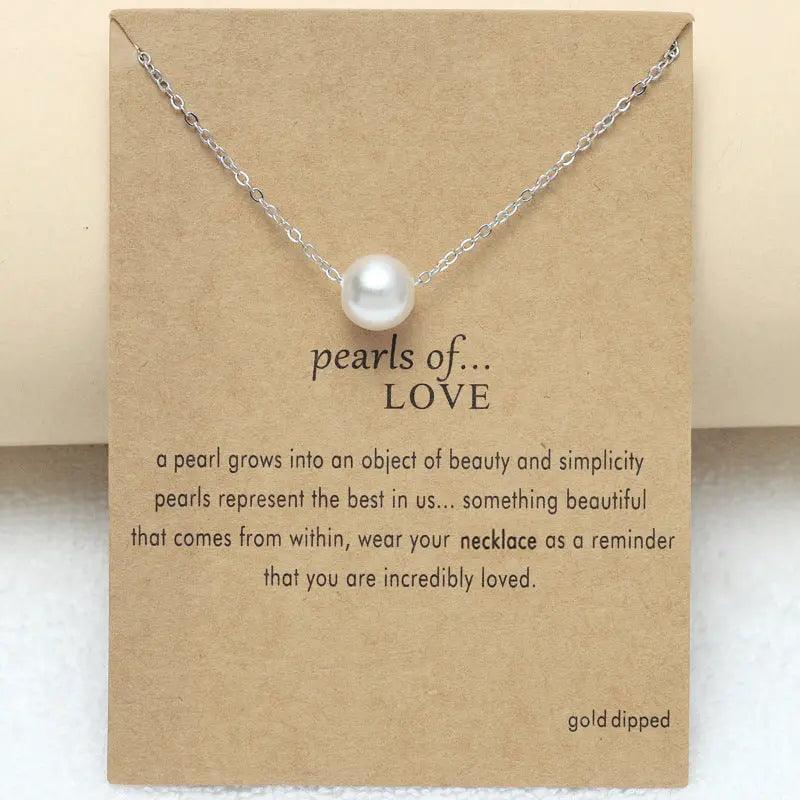 MAC042 freshwater pearl clavicle chain - Mariam's Collection