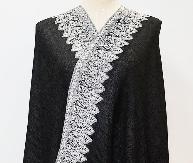 MAC044 Bohemian Style Multicolor Retro Jacquard Cashew Long Tassel Scarf - Mariam's Collection