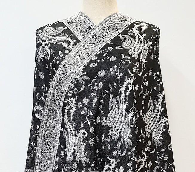 MAC044 Bohemian Style Multicolor Retro Jacquard Cashew Long Tassel Scarf - Mariam's Collection