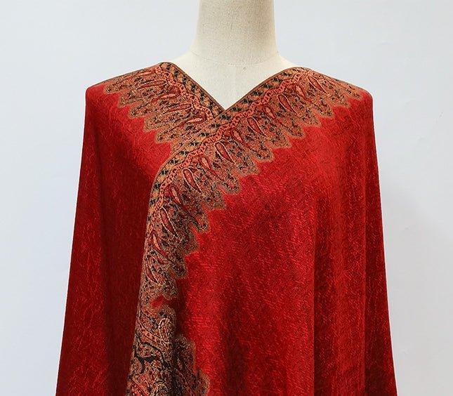 MAC044 Bohemian Style Multicolor Retro Jacquard Cashew Long Tassel Scarf - Mariam's Collection