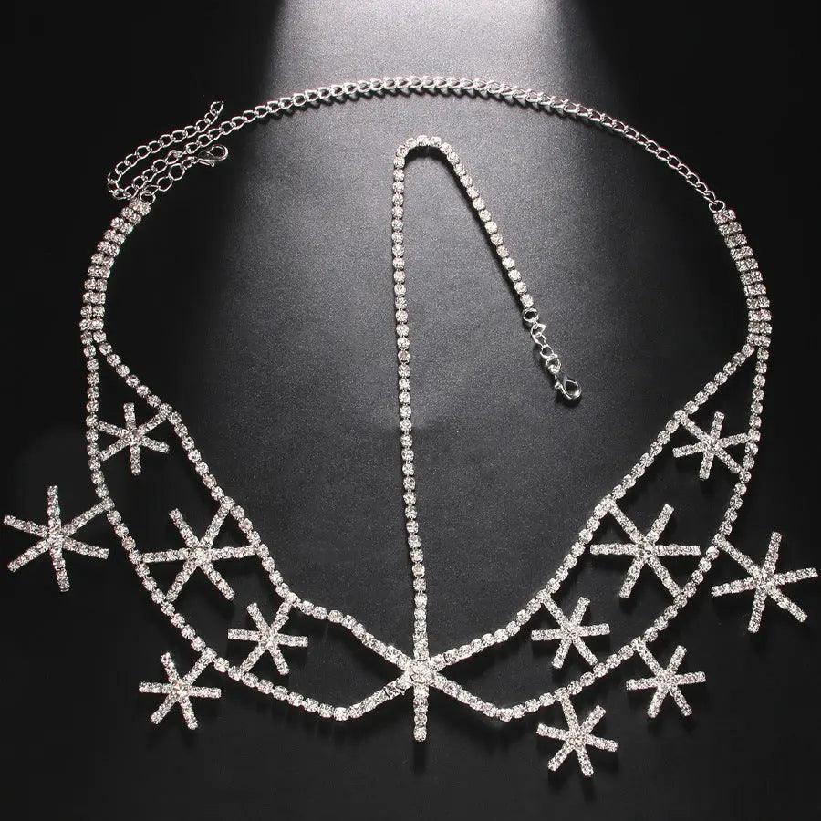 MAC050 Rhinestone Chain Star Headpiece - Mariam's Collection