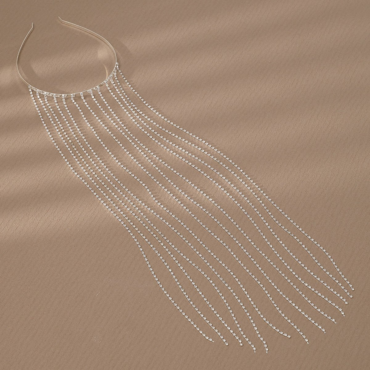 MAC185 Stylish Rhinestone Tassel Headband - Mariam's Collection