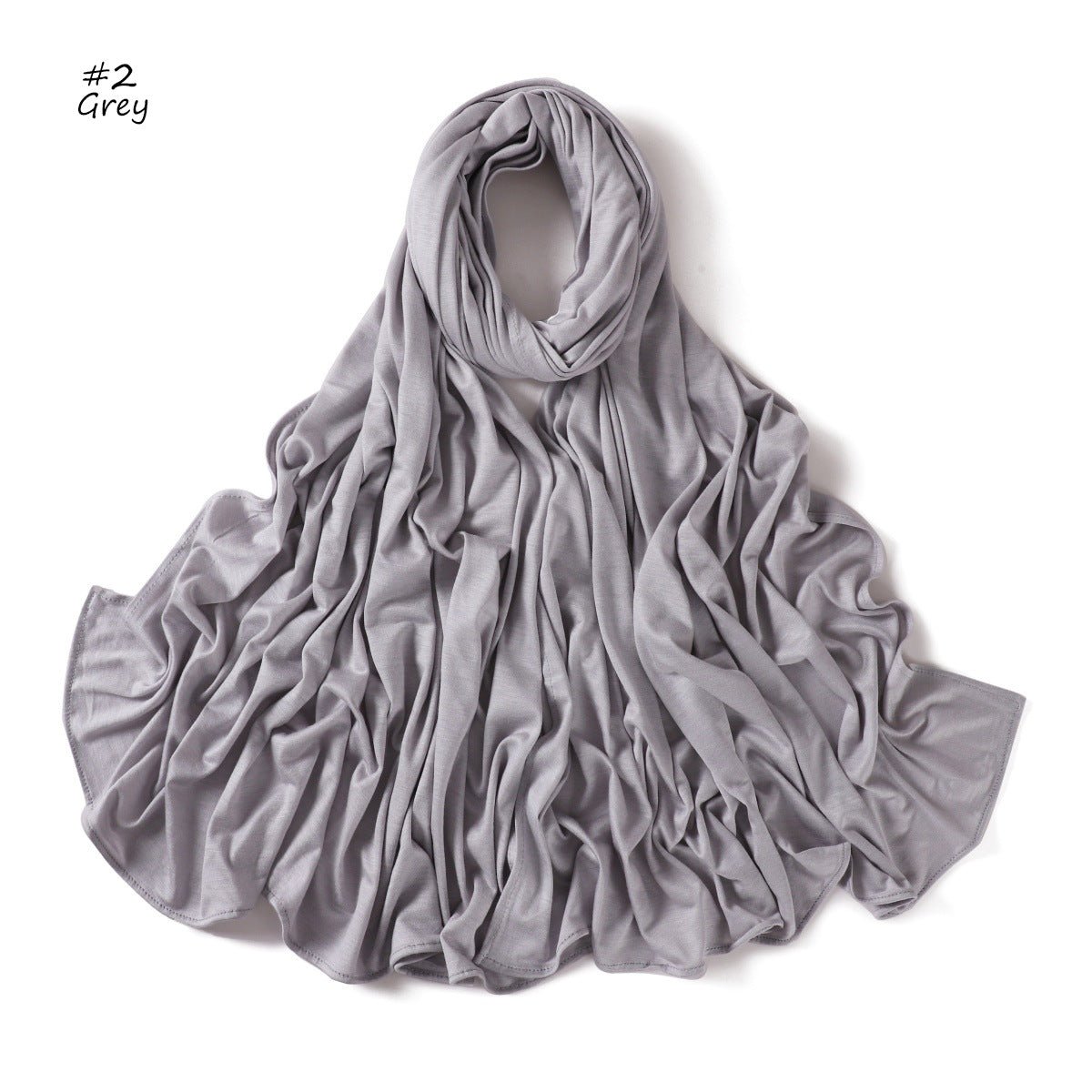 Mercerized Cotton Hijab Scarf - Breathable & Soft Modal Edge Wrap (MH121) - Mariam's Collection