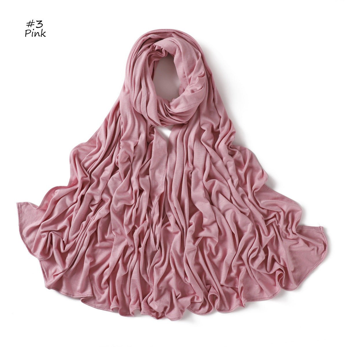 Mercerized Cotton Hijab Scarf - Breathable & Soft Modal Edge Wrap (MH121) - Mariam's Collection