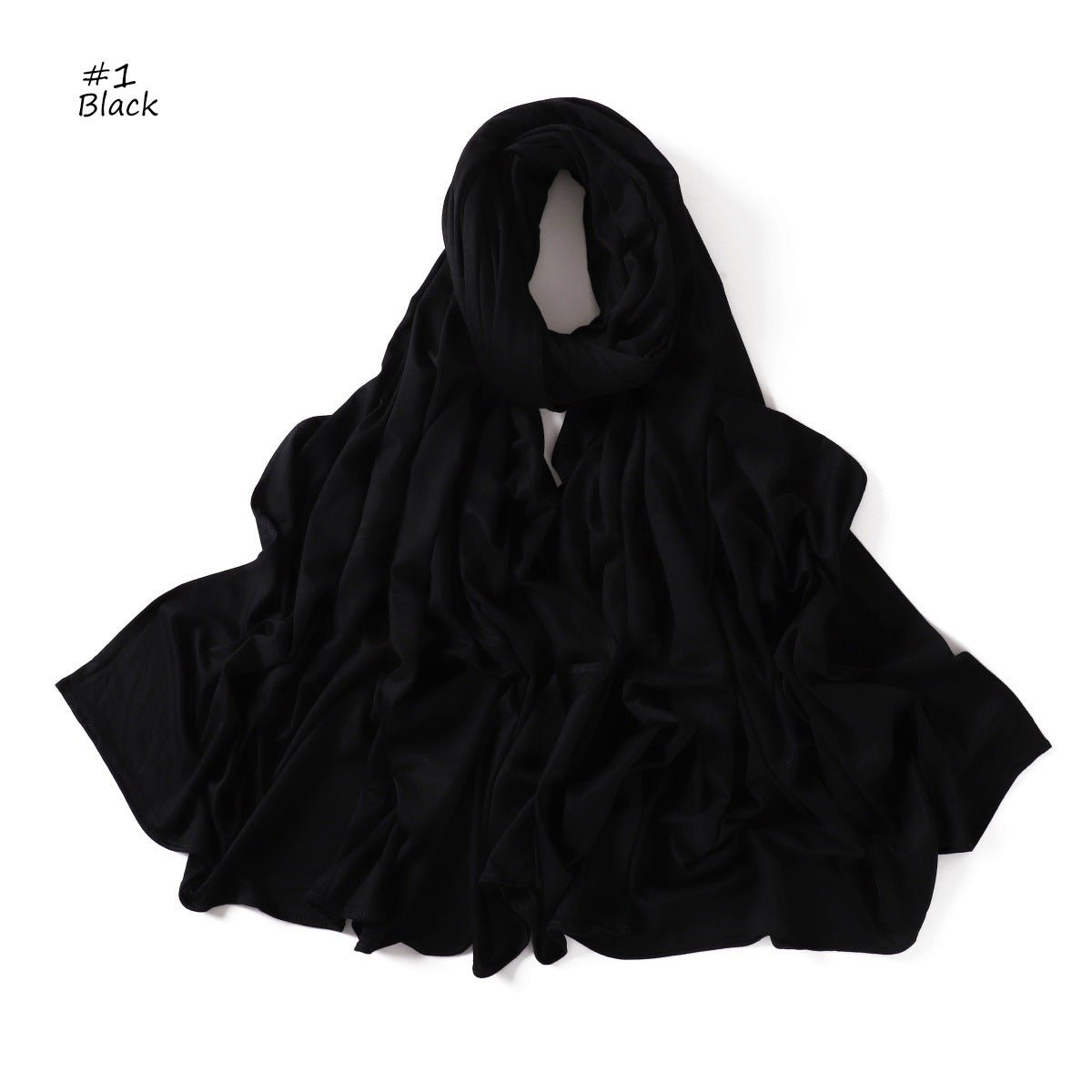 Mercerized Cotton Hijab Scarf - Breathable & Soft Modal Edge Wrap (MH121) - Mariam's Collection