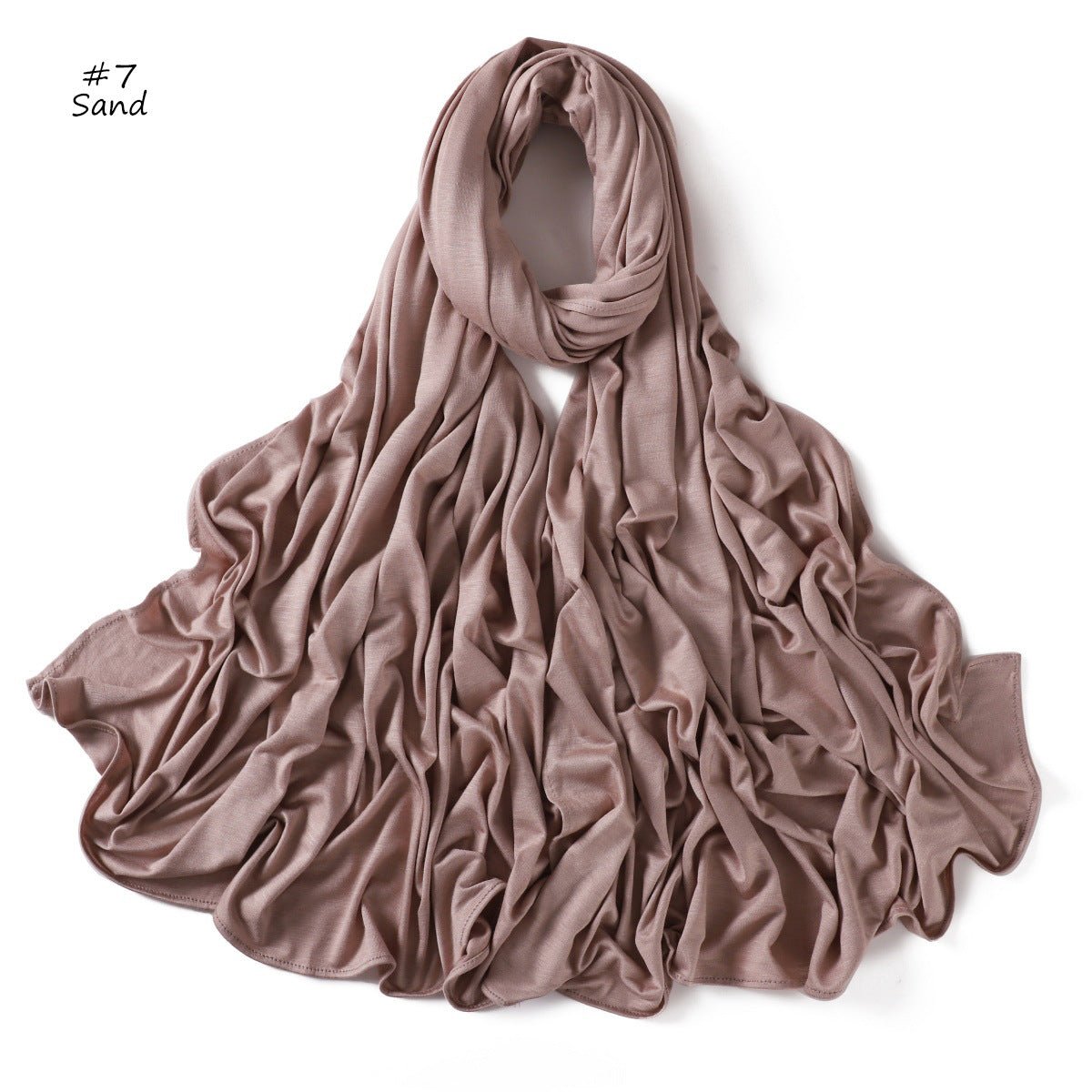 Mercerized Cotton Hijab Scarf - Breathable & Soft Modal Edge Wrap (MH121) - Mariam's Collection