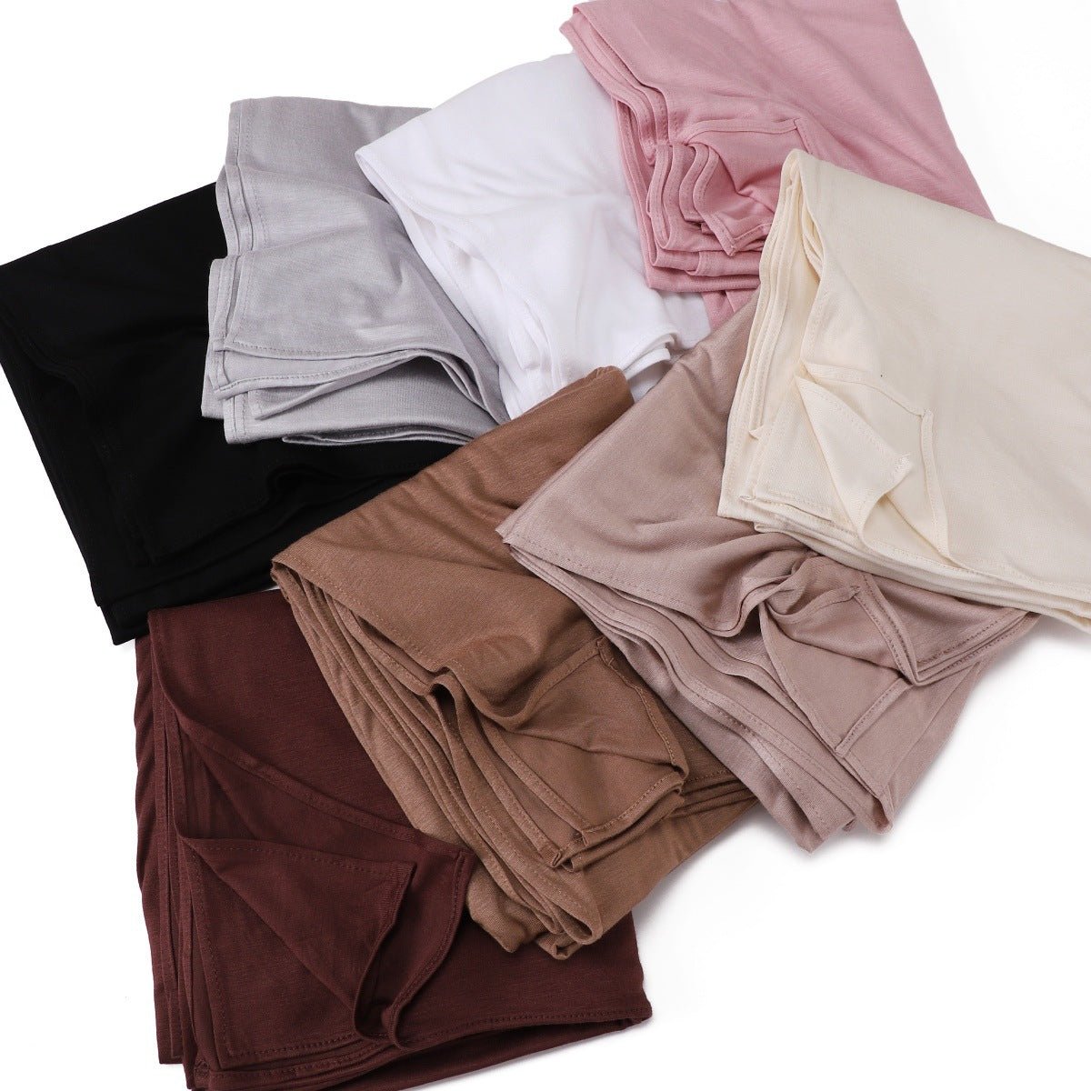 Mercerized Cotton Hijab Scarf - Breathable & Soft Modal Edge Wrap (MH121) - Mariam's Collection