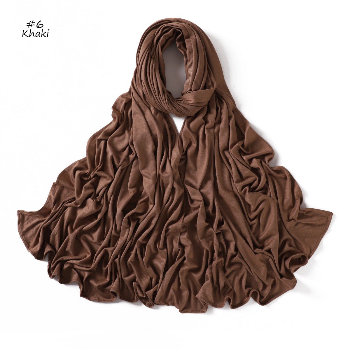 Mercerized Cotton Hijab Scarf - Breathable & Soft Modal Edge Wrap (MH121) - Mariam's Collection