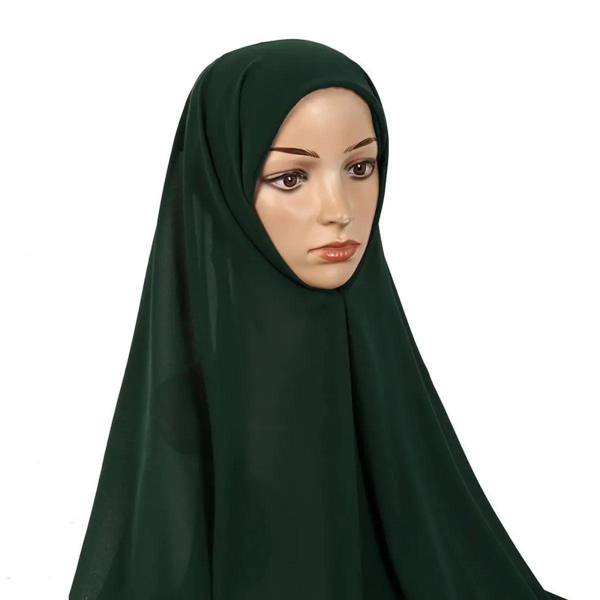 MH004 Chiffon Instant Hijab with Modal Undercap - Mariam's Collection