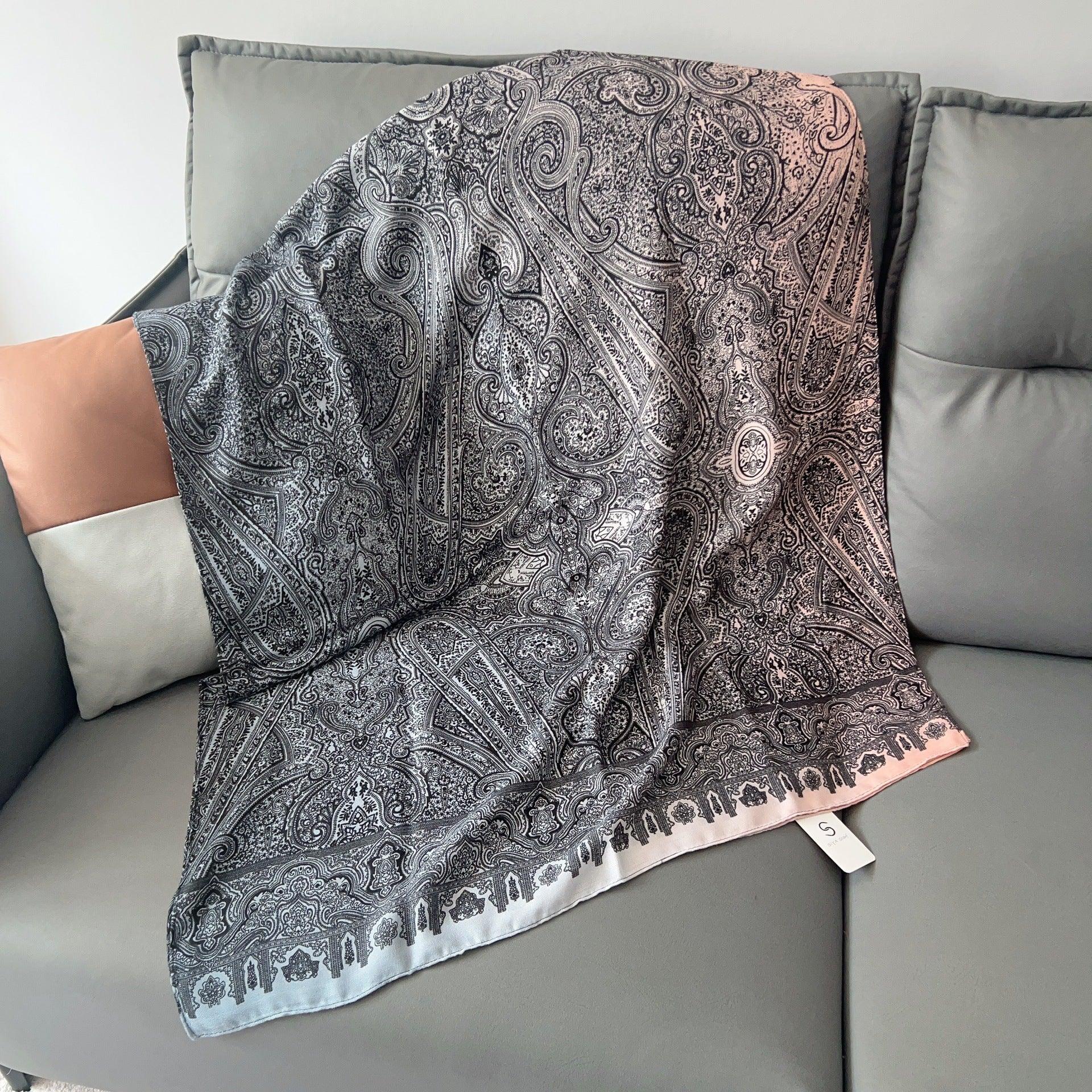 MH058 Cashew Printed Cotton And Linen Thin Hijab - Mariam's Collection