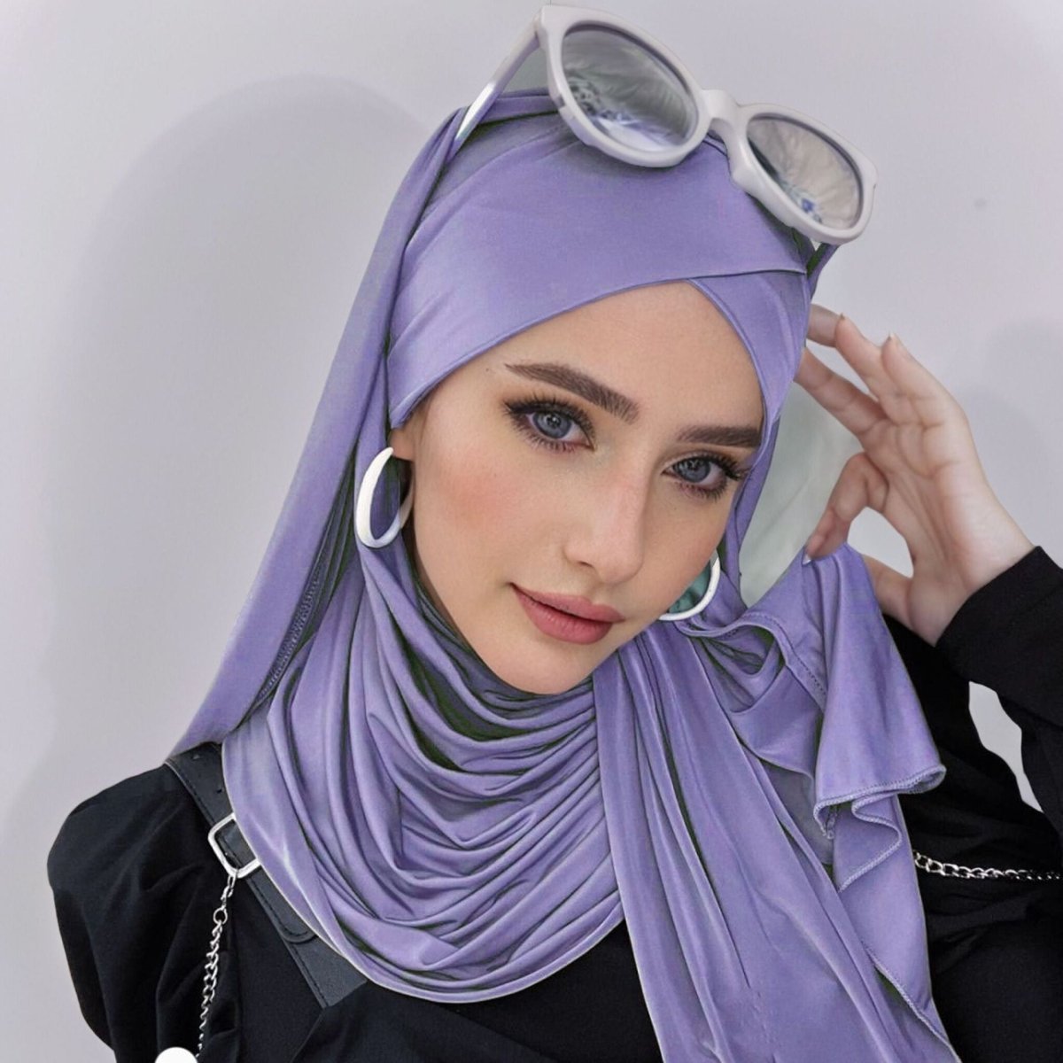 MH059 Solid Color Single Layer Cross Stretch Hijab - Mariam's Collection