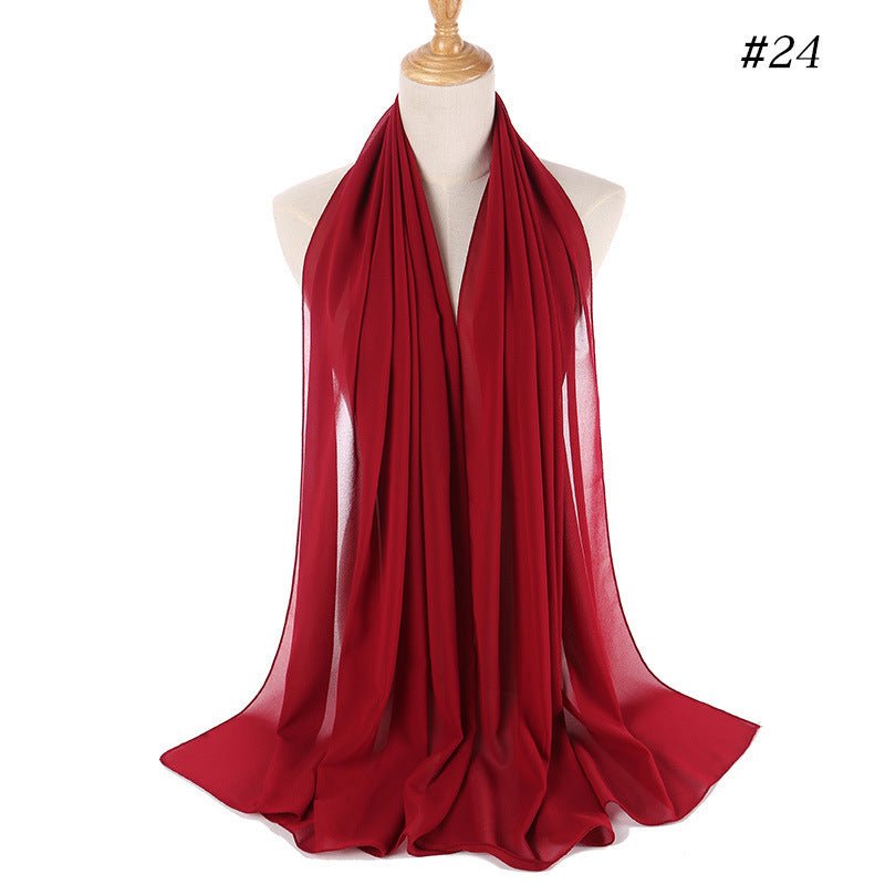 MH089 Pearl Chiffon Bubble Hijab - Mariam's Collection