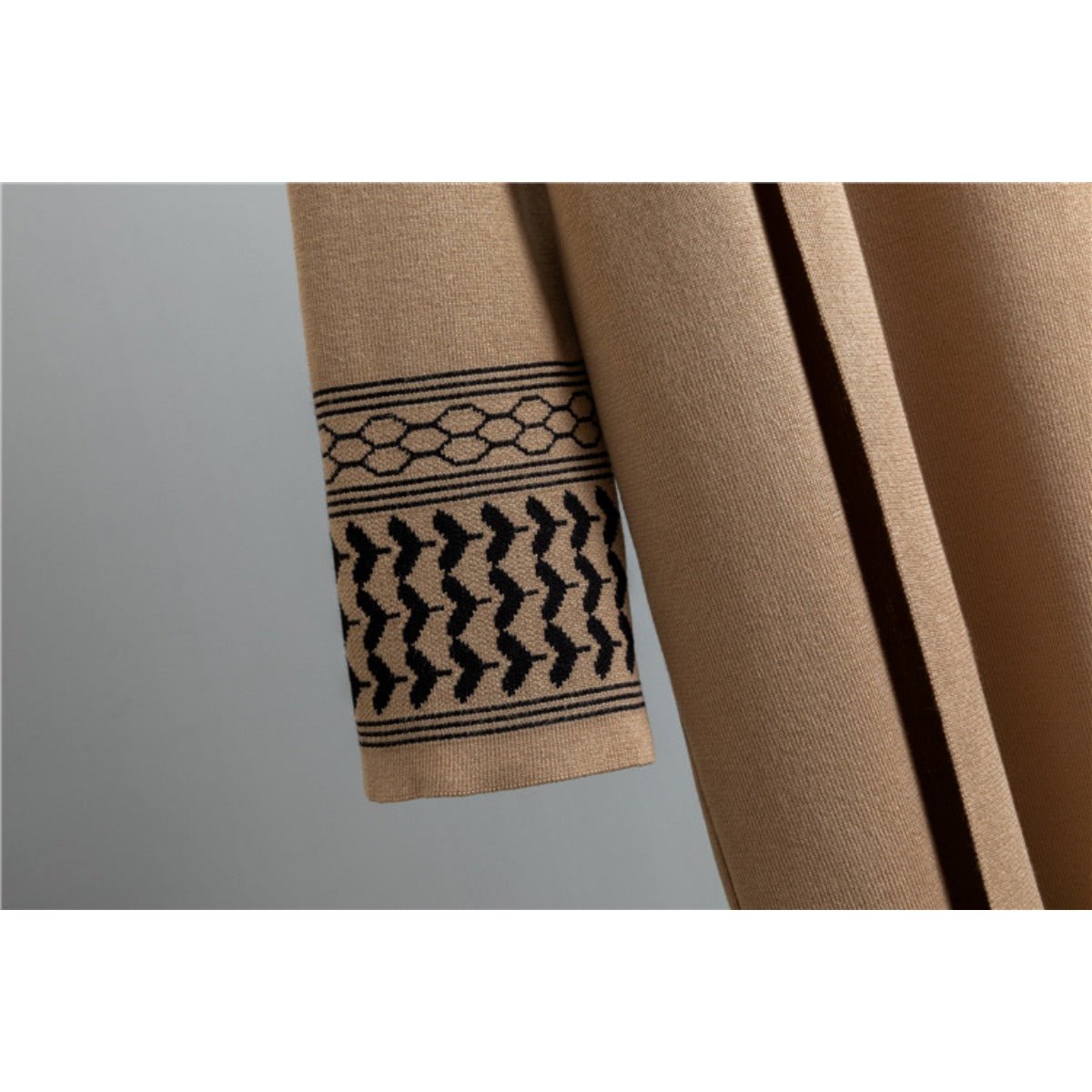 Minimalist Geometric Trim Knit Three - Piece Set. (MS088) - Mariam's Collection