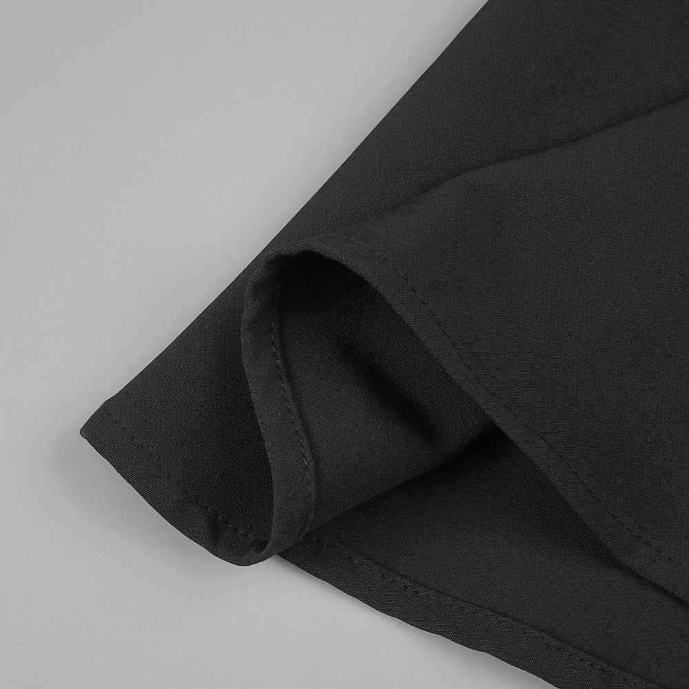 Architectural modest maxi dress with sleeveless clean construction