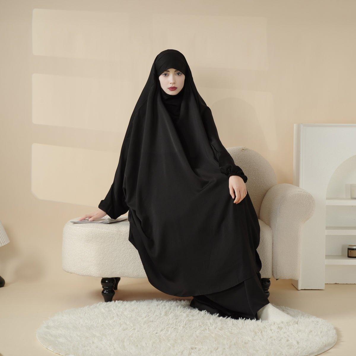 MJ008 Nida Fabric 2 - Piece Set Jilbab - Mariam's Collection