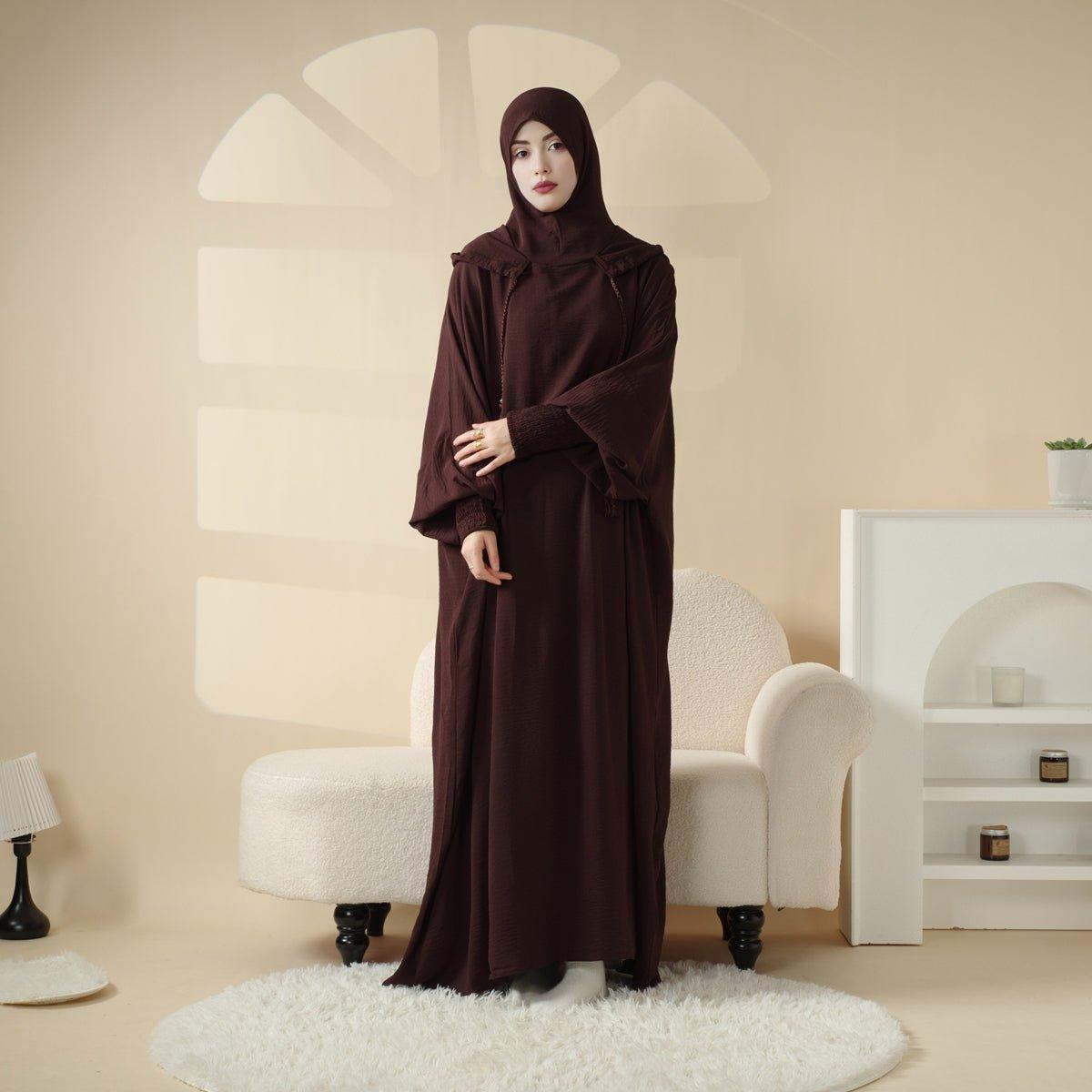 MJ015 Solid Stylish Cap Jilbab - Mariam's Collection