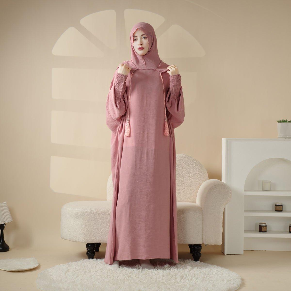 MJ015 Solid Stylish Cap Jilbab - Mariam's Collection