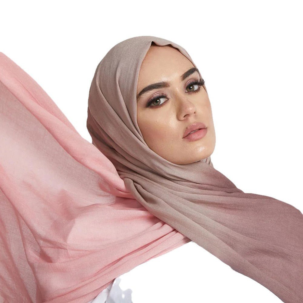 Modal Gradient Soft Hijab Color Transition Hijab (MH162) - Mariam's Collection