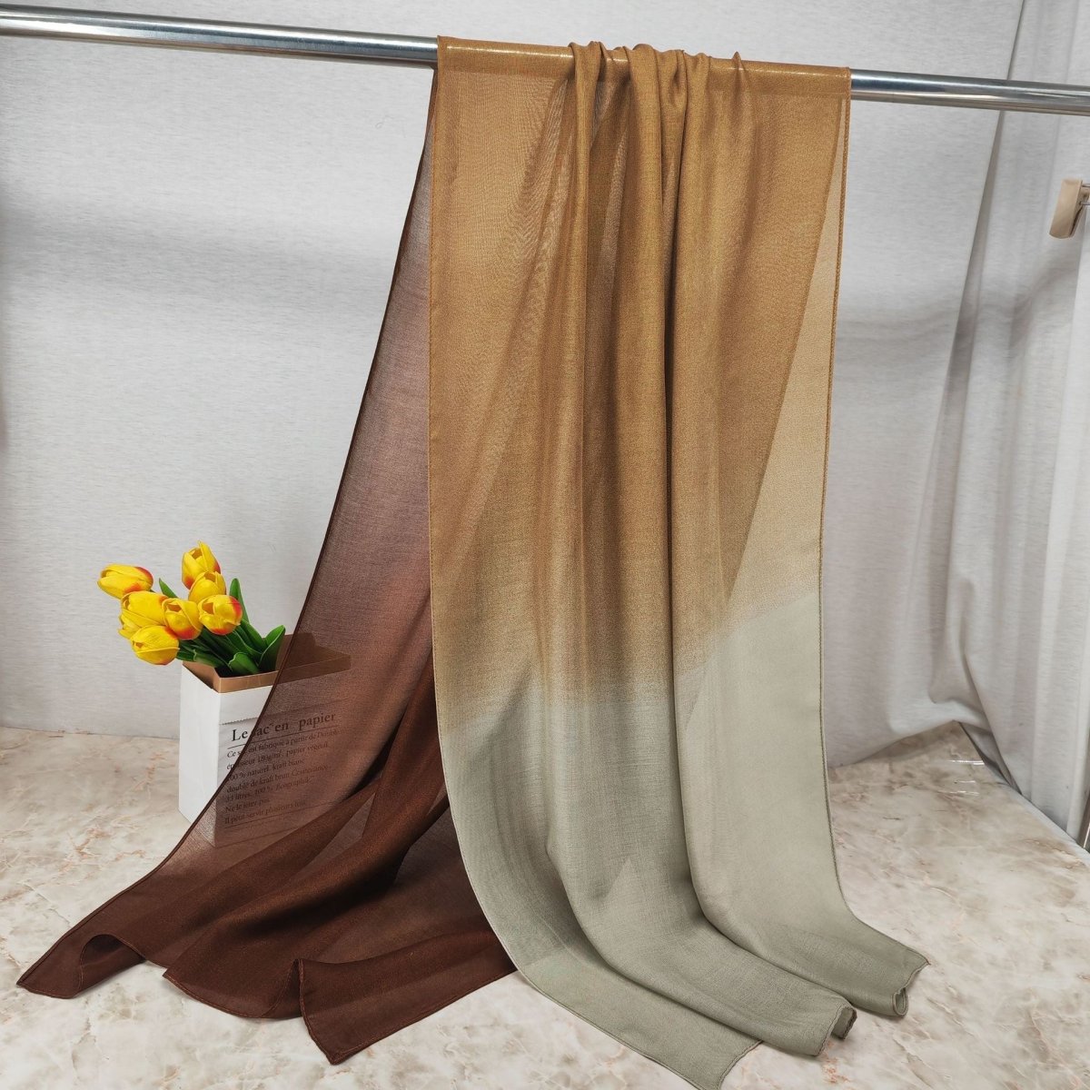 Modal Gradient Soft Hijab Color Transition Hijab (MH162) - Mariam's Collection