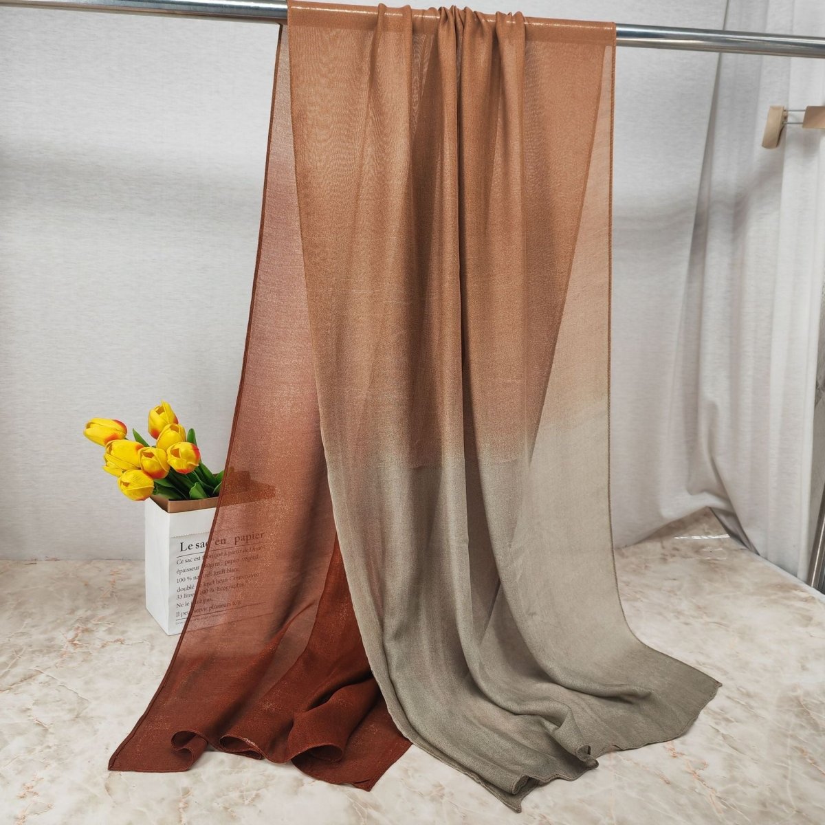 Modal Gradient Soft Hijab Color Transition Hijab (MH162) - Mariam's Collection