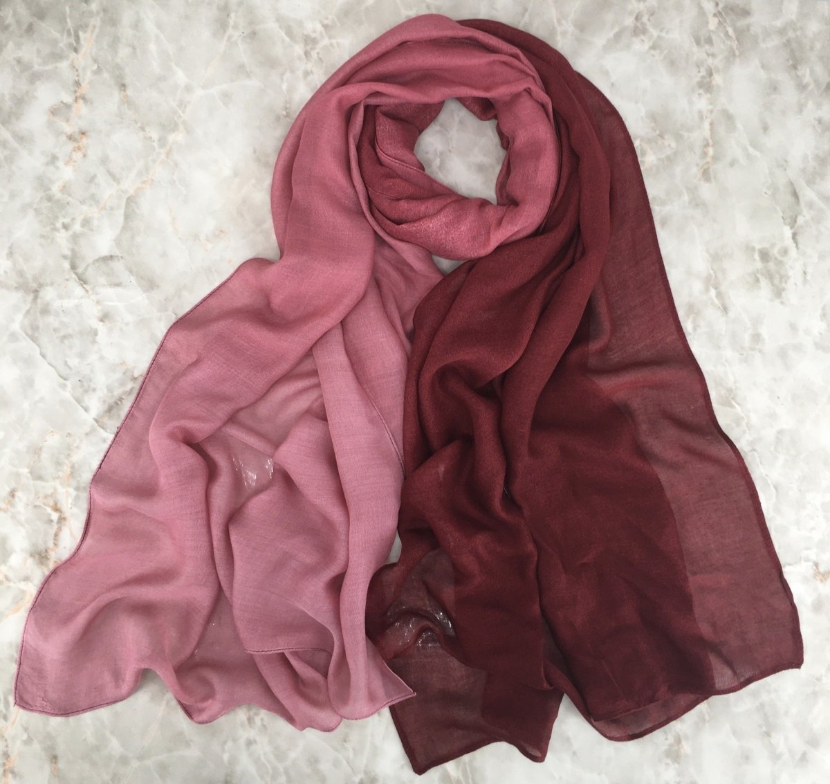 Modal Gradient Soft Hijab Color Transition Hijab (MH162) - Mariam's Collection