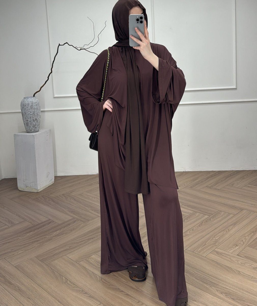 Modal Jersey Two - Piece Set | Muslim Women's Loose Fit Abaya. (MS098) - Mariam's Collection